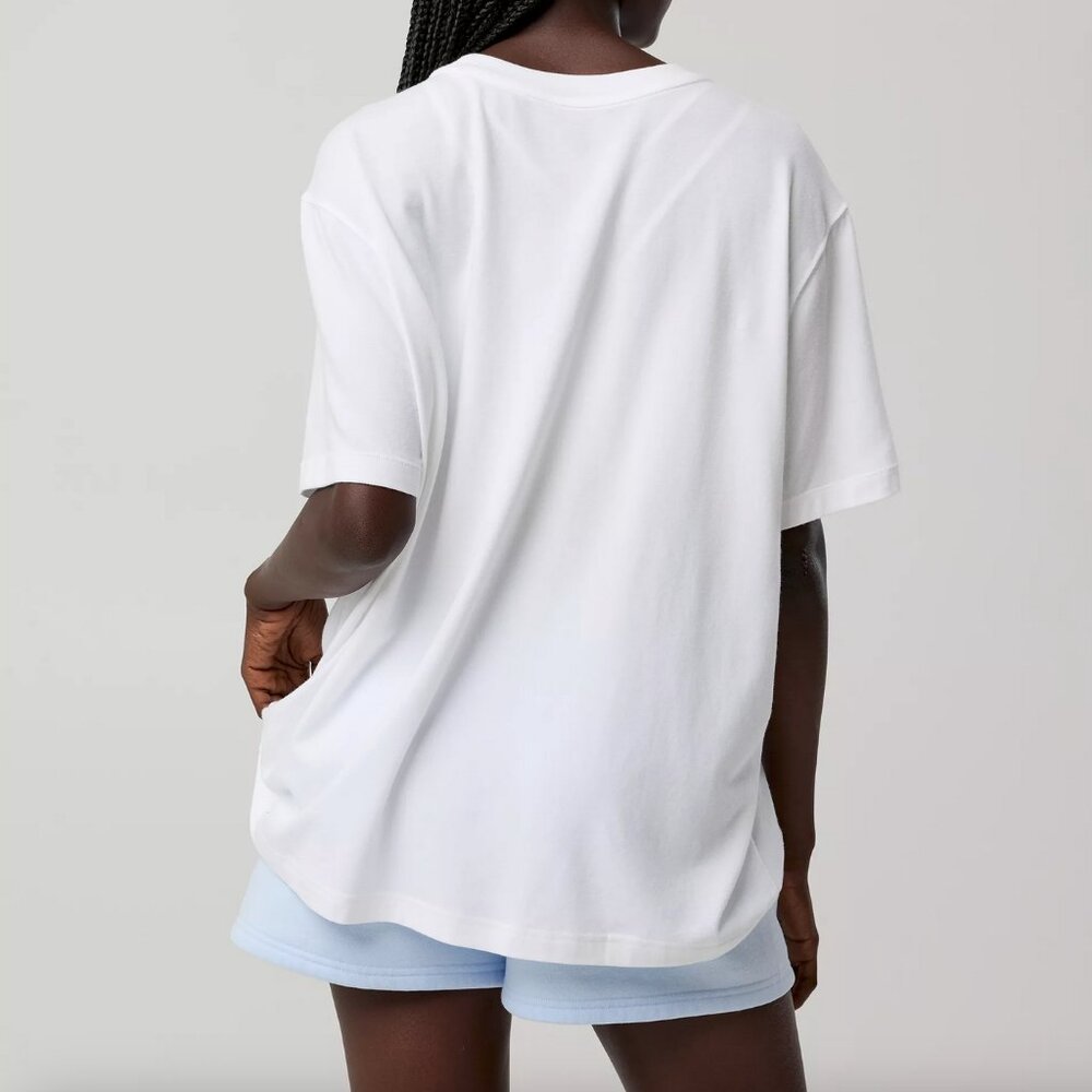 Aerie Vintage Style Oversize White Cotton Relaxed T-Shirt - Picture 3 of 9